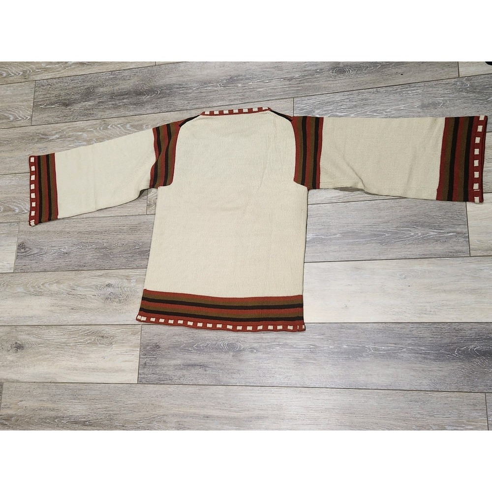 Womens Aztec Native Sweater Size Small Southwestern Bell Sleeve  Acrylic - Picture 8 of 9
